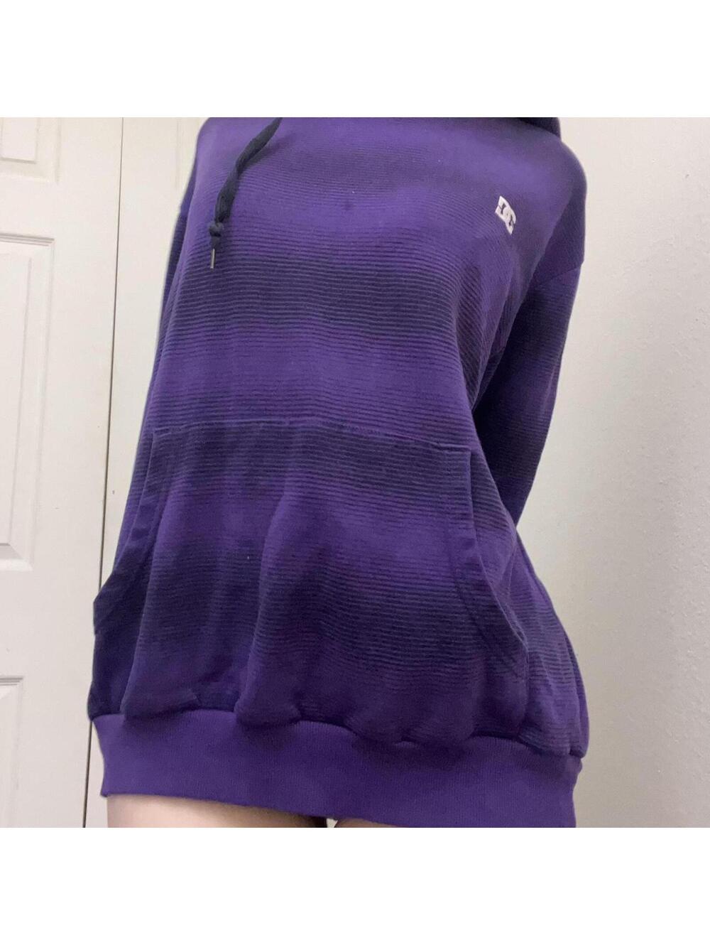 DC Shoes purple striped hoodie